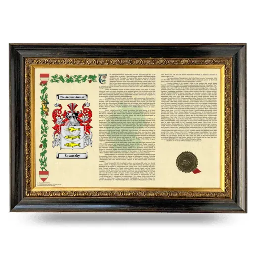 Sawatzky Armorial Landscape Framed - Heirloom