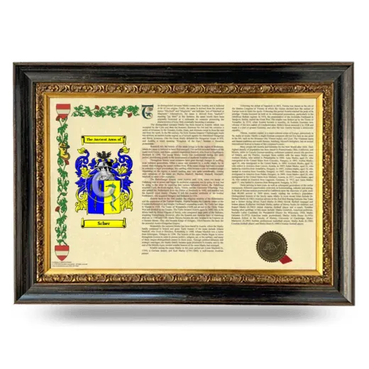 Scher Armorial Landscape Framed - Heirloom