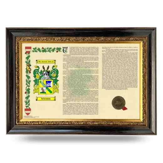 Schramm Armorial Landscape Framed - Heirloom