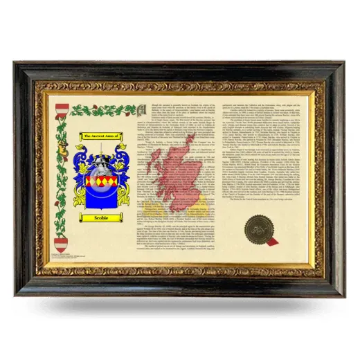 Scobie Armorial Landscape Framed - Heirloom