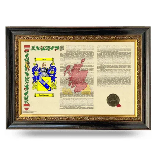 Scottsman Armorial Landscape Framed - Heirloom