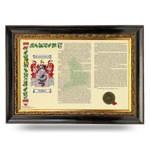 Scribens Armorial Landscape Framed - Heirloom