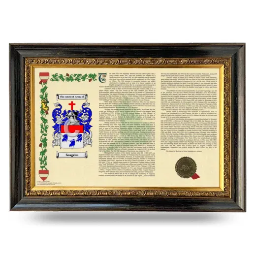 Seagrim Armorial Landscape Framed - Heirloom