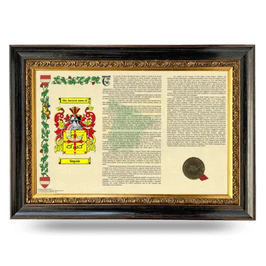 Seguis Armorial Landscape Framed - Heirloom