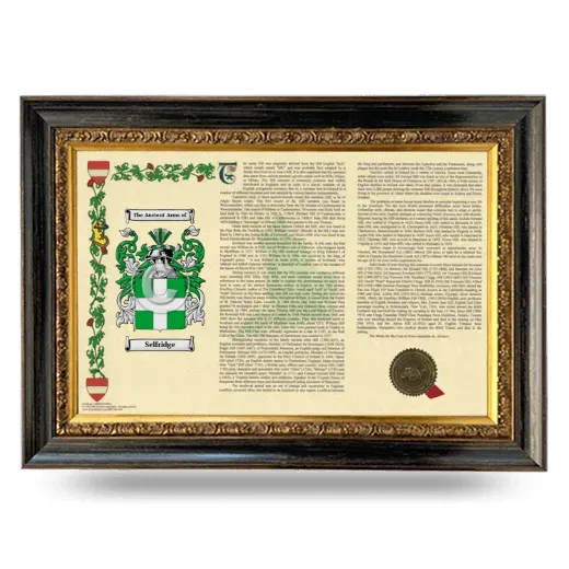 Selfridge Armorial Landscape Framed - Heirloom