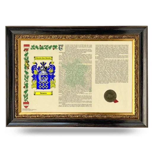 Seneca Armorial Landscape Framed - Heirloom