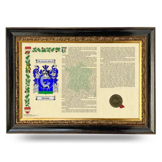 Serviere Armorial Landscape Framed - Heirloom