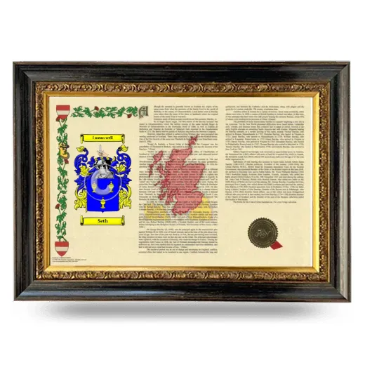 Seth Armorial Landscape Framed - Heirloom