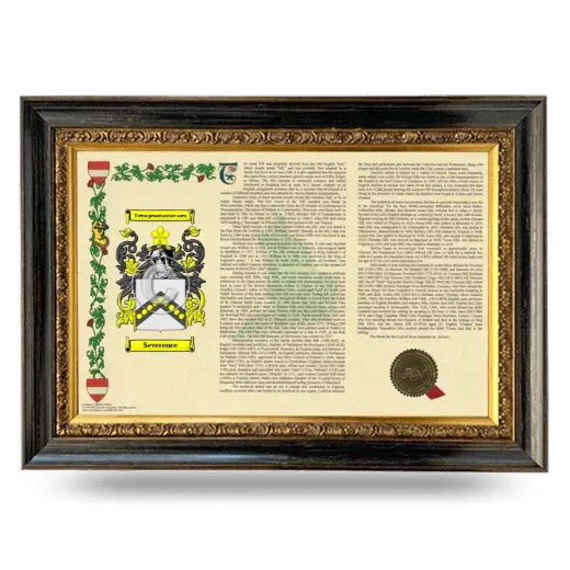 Severence Armorial Landscape Framed - Heirloom