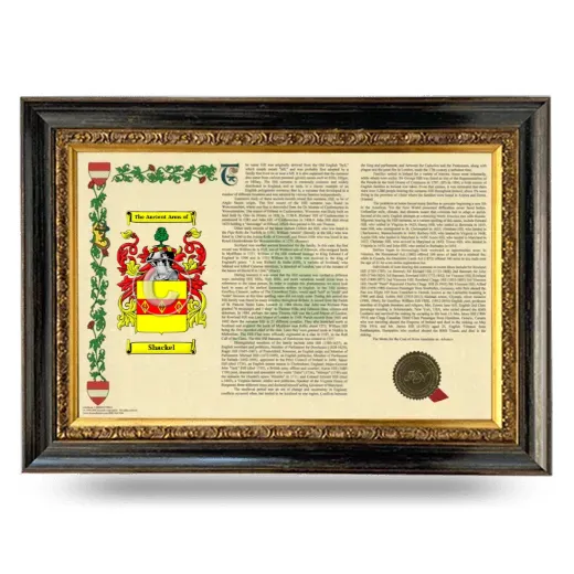 Shackel Armorial Landscape Framed - Heirloom