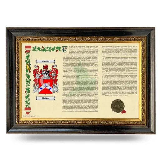 Shaftoe Armorial Landscape Framed - Heirloom