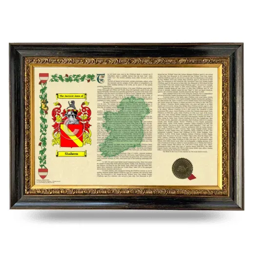 Shaheen Armorial Landscape Framed - Heirloom