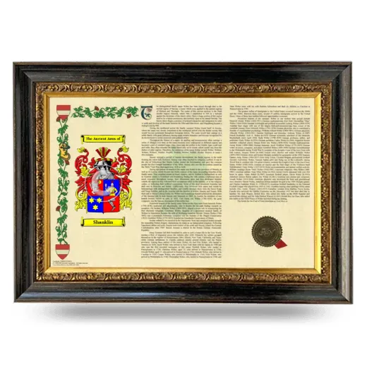 Shanklin Armorial Landscape Framed - Heirloom