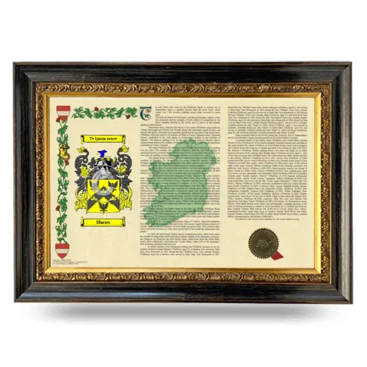 Shaws Armorial Landscape Framed - Heirloom