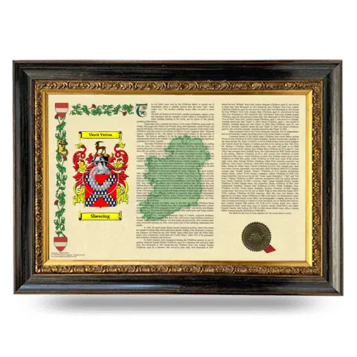 Shearing Armorial Landscape Framed - Heirloom