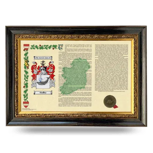 Shelley Armorial Landscape Framed - Heirloom