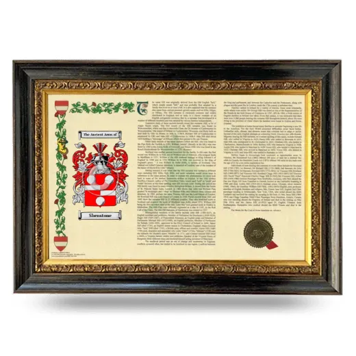 Shenstone Armorial Landscape Framed - Heirloom