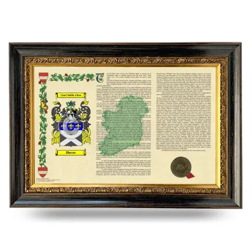 Sherer Armorial Landscape Framed - Heirloom