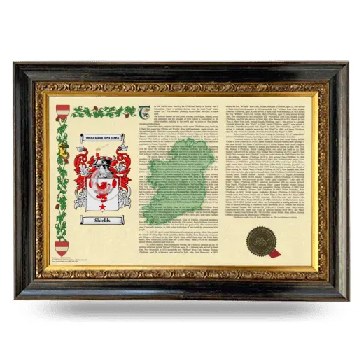 Shields Armorial Landscape Framed - Heirloom