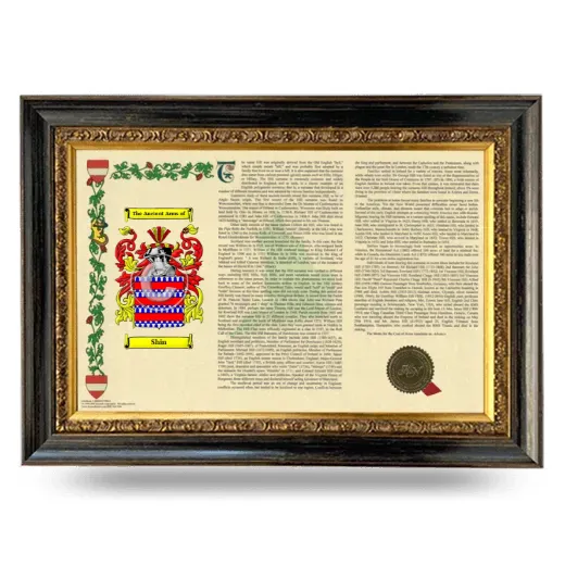 Shin Armorial Landscape Framed - Heirloom