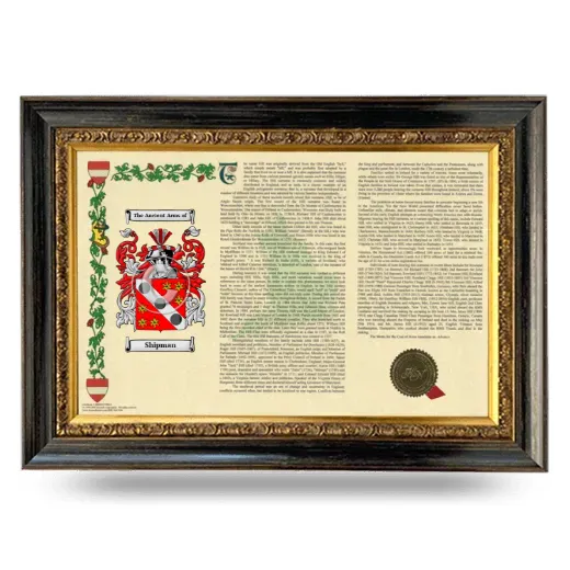 Shipman Armorial Landscape Framed - Heirloom