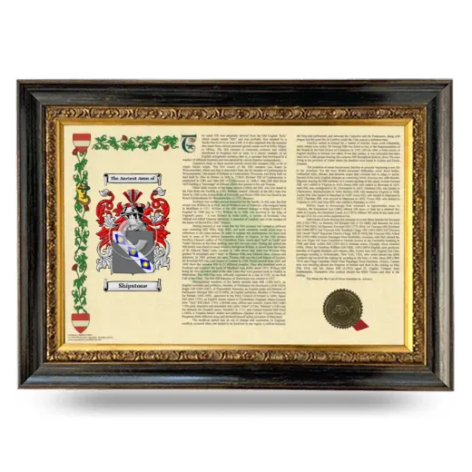 Shipstone Armorial Landscape Framed - Heirloom