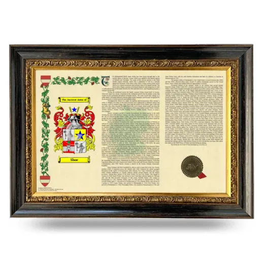 Shoe Armorial Landscape Framed - Heirloom