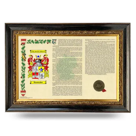 Shoemaker Armorial Landscape Framed - Heirloom