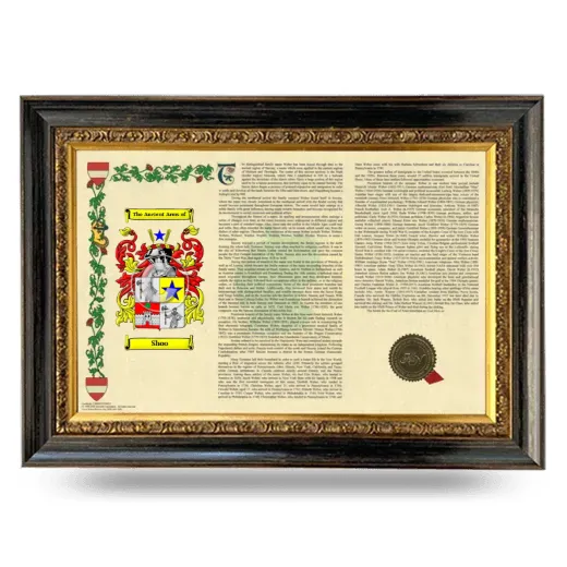 Shoo Armorial Landscape Framed - Heirloom