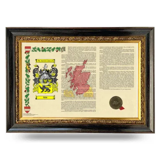 Side Armorial Landscape Framed - Heirloom