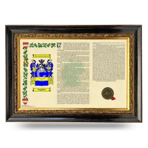 Siegfried Armorial Landscape Framed - Heirloom