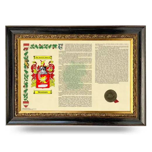 Siemensen Armorial Landscape Framed - Heirloom