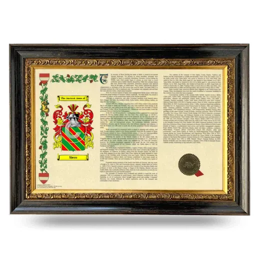 Siero Armorial Landscape Framed - Heirloom