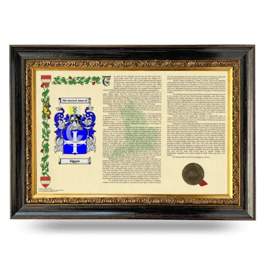 Sigger Armorial Landscape Framed - Heirloom