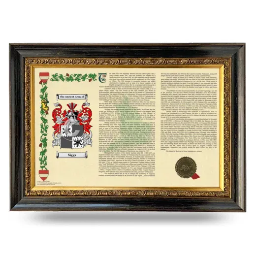 Siggs Armorial Landscape Framed - Heirloom