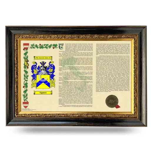 Signore Armorial Landscape Framed - Heirloom