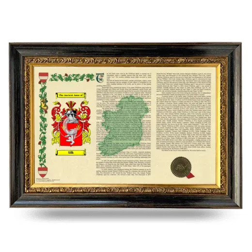 Silk Armorial Landscape Framed - Heirloom
