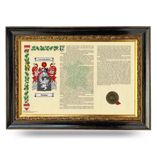 Simons Armorial Landscape Framed - Heirloom