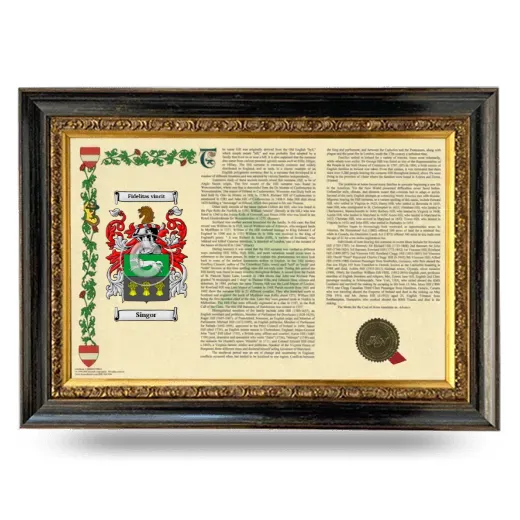 Singor Armorial Landscape Framed - Heirloom
