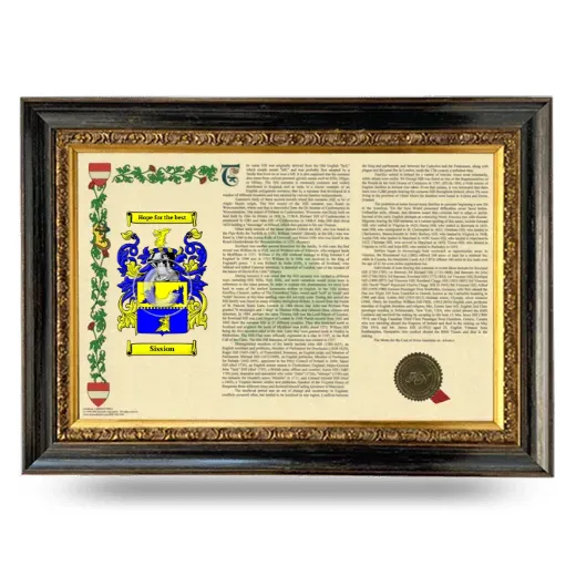 Sission Armorial Landscape Framed - Heirloom