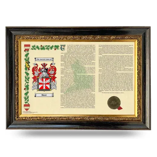Skeet Armorial Landscape Framed - Heirloom