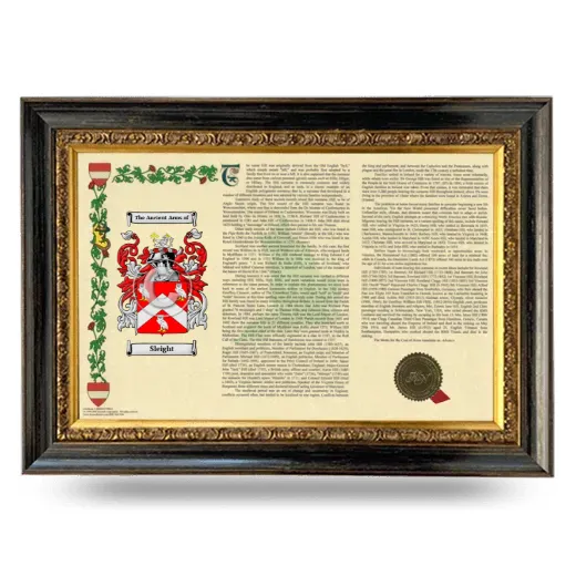 Sleight Armorial Landscape Framed - Heirloom