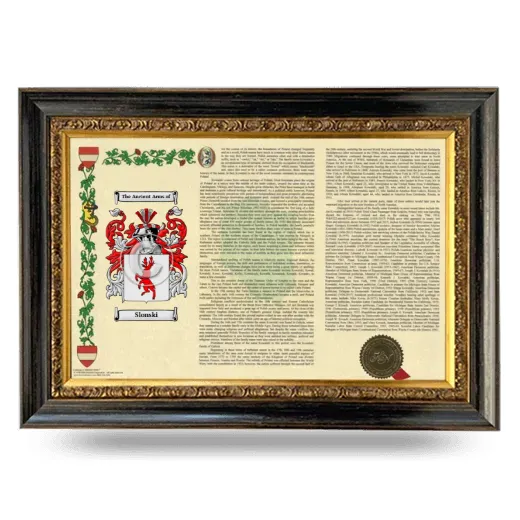 Slonski Armorial Landscape Framed - Heirloom