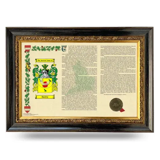 Smitty Armorial Landscape Framed - Heirloom