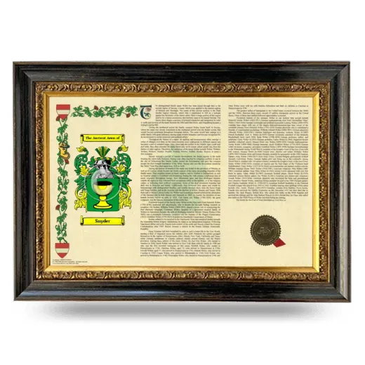 Snyder Armorial Landscape Framed - Heirloom
