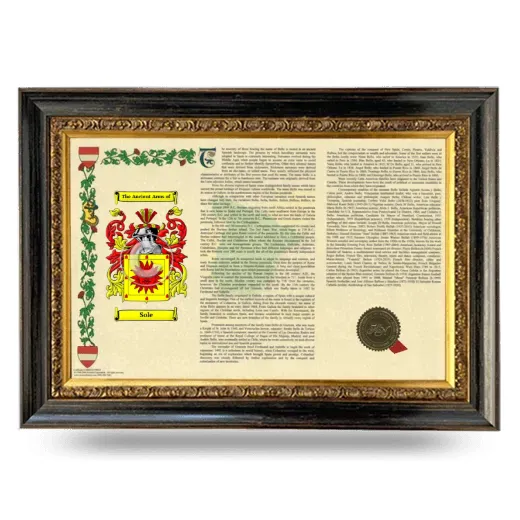 Sole Armorial Landscape Framed - Heirloom