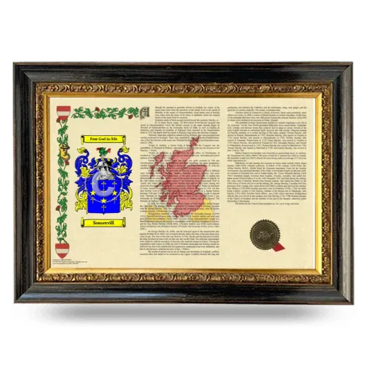Somervill Armorial Landscape Framed - Heirloom