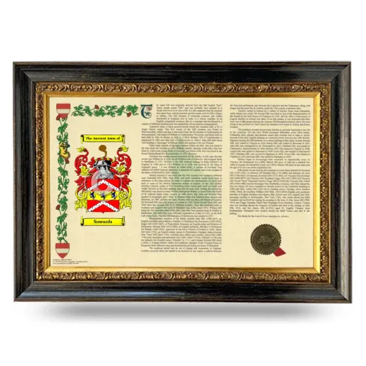 Sowards Armorial Landscape Framed - Heirloom