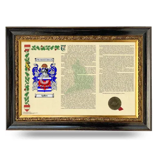 Spikes Armorial Landscape Framed - Heirloom