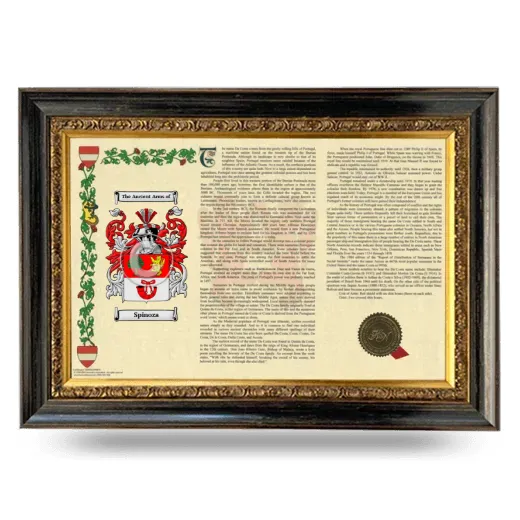 Spinoza Armorial Landscape Framed - Heirloom